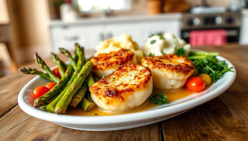 baked scallops with sides baked scallops with sides