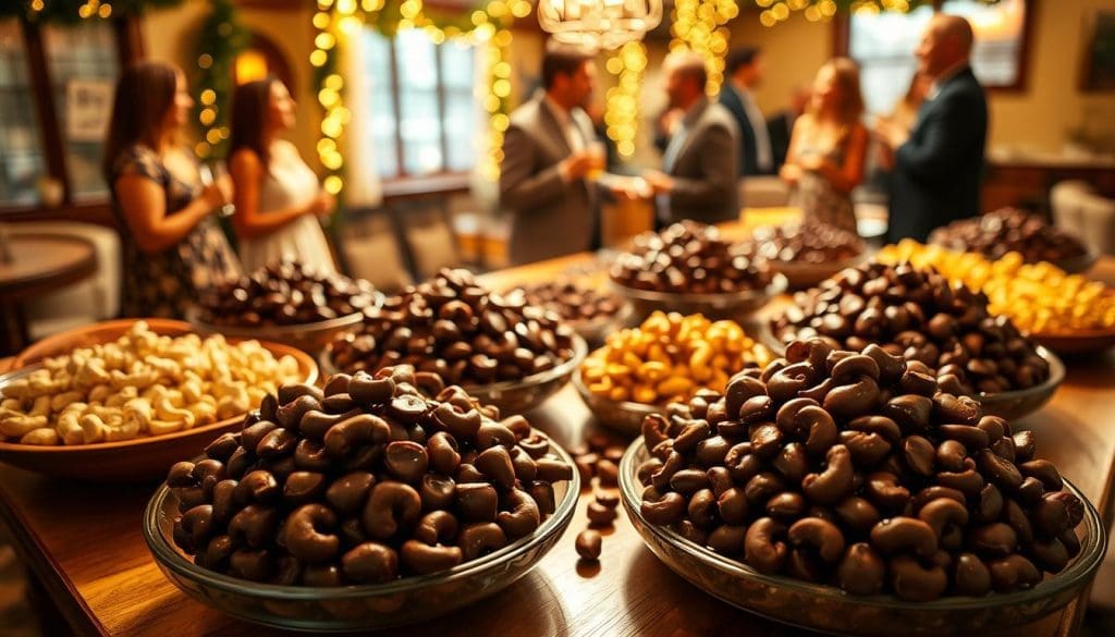 chocolate covered cashews party