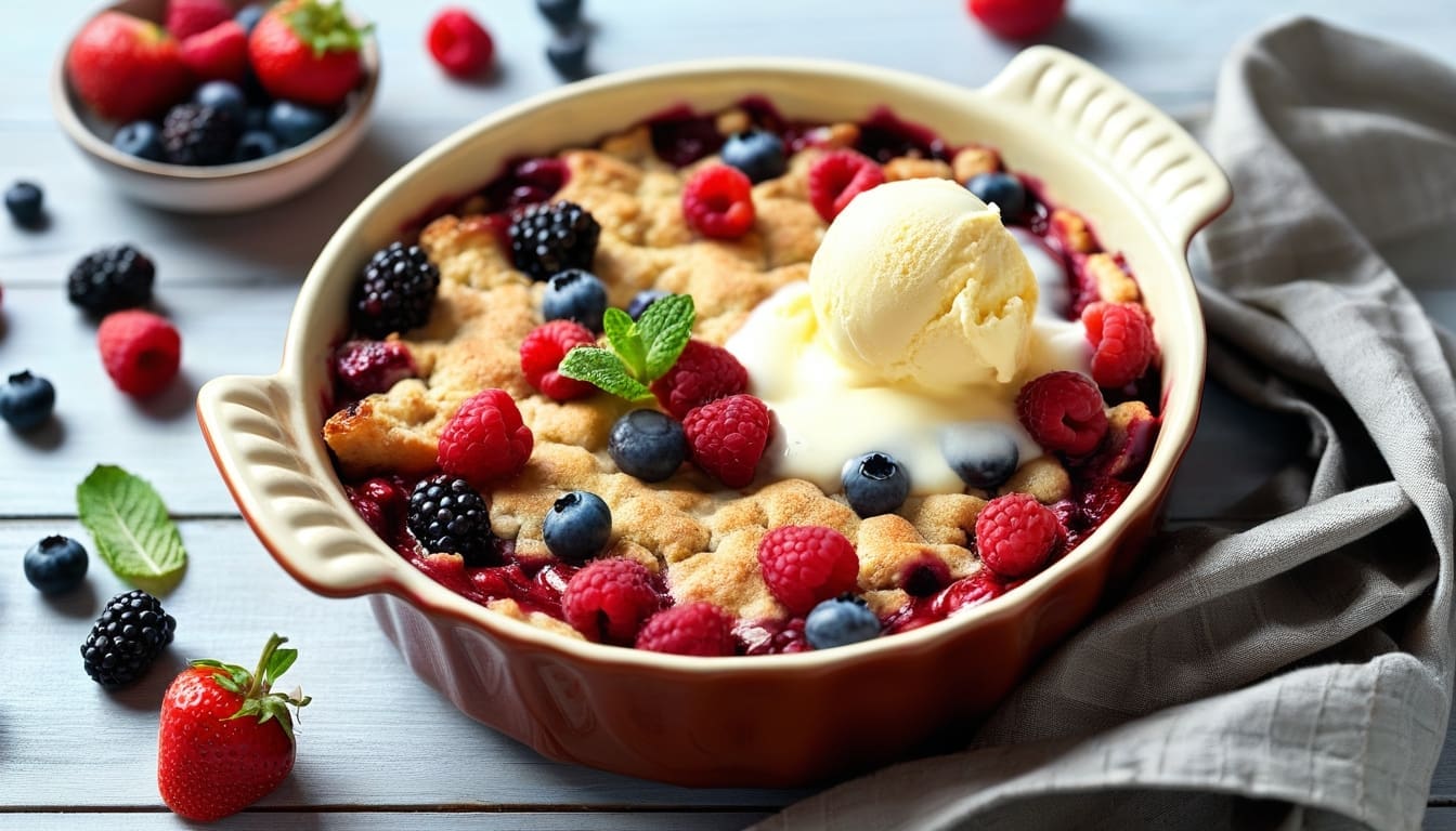 Summer Berry Crumble Recipe with Fresh Fruit 1 Summer Berry Crumble Recipe with Fresh Fruit 1
